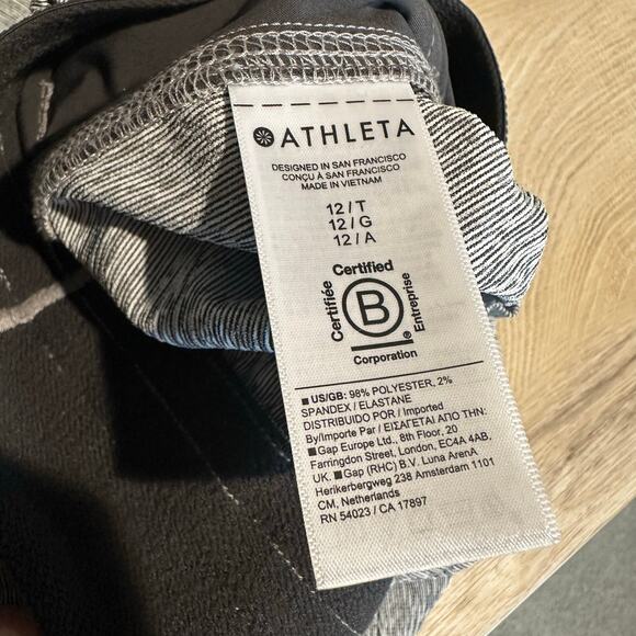 Athleta TALL Echo Wide Leg Crop Pull On Pant Grey Silver 12 - Picture 6 of 9